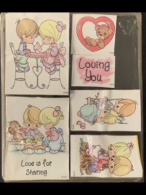 Vintage 80s precious moments stamp set unused